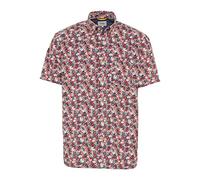 camel active Men's Herren Kurzarm Hemd mit Allover-Print Rot, Menswear-s Shirt, Beige/red, S