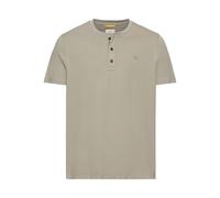 camel active Men's Herren Kurzarm Henley T-Shirt mit Knopfleiste Khaki, Menswear-4xl, 4XL