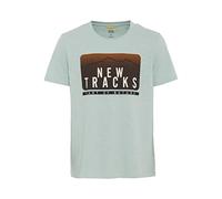 camel active Men's Herren Kurzarm T-Shirt aus Bio-Baumwolle Hellgrün, Menswear-3xl, Light Green, 3XL