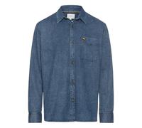 camel active Men's Herren Langarm Hemd im Overshirt-Look Nachtblau, Menswear-m Button Down Shirt, Midnight Blue, M