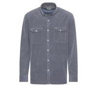 camel active Men's Herren Langarm Hemd in Regular Fit aus Cord Blau, Menswear-m Shirt, Denim Blue, M