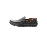 camel active Men's Herren Lederslipper mit Logoprägung Schwarz, Menswear-40 Loafer, Black, 6.5 UK
