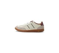 camel active Men's Herren Sneaker aus Nappaleder Weiß-Blau, Menswear-40 Snow Shoe, White Blue, 6.5 UK