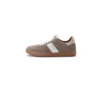 camel active Men's Herren Sneaker aus Veloursleder weiß, Menswear-43 Snow Shoe, Beige White, 9 UK