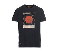 camel active Men's Herren T-Shirt mit Print aus Nachhaltigem Organic Cotton Dunkelblau, Menswear-l, darkblue, L