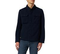 camel active Men's Indoor Jacket Overshirt in Wool Look Casual Blazer, darkblue, XL