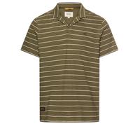 Camel Active Men's Knit Polo Shirt Green White Striped 7P61 409920 35 Deep Oli