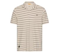 Camel active Men's Knit Polo T-Shirt Beige/Black Striped 7P61 409920 17