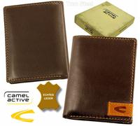 CAMEL Active Mens Leather Wallet Purse Brown Dark Brown NEW Tag California
