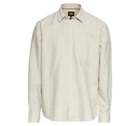 camel active Men's Long Sleeve Linen Shirt with Soft Wash Finish, Beige, XXL