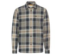 Camel Active Men's Long Sleeve Shirt Beige Gray Checked 6S17 409117 88 Asphalt