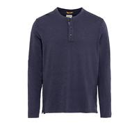 camel active Men's Herren Henleyshirt aus Nachhaltigem Organic Cotton Dunkelblau, Menswear-3xl T-Shirt, darkblue, 3XL
