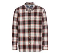 camel active Men's Long-Sleeved Shirt in Checked Pattern Made of Pure Cotton, Brick red, XL
