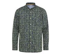 camel active Men's Long-Sleeved Shirt with All-Over Print, black/yellow, L