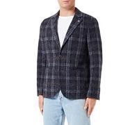 camel active Men's Modern Checked Jacket Casual Blazer, darkblue, 42R