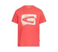 camel active Men's Herren T-Shirt aus Organic Cotton Sonnenverfärbtes Rot, Menswear-s, Sun-Discolored red, S