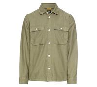 camel active Men's Overshirt Linen Cotton Blend, Dark Green, XXL