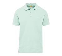camel active Men's Pique Polo Shirt Pure Cotton, Light Aqua Green, XL