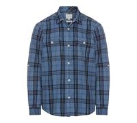 camel active Men's Herren Karohemd aus Reiner Baumwolle Blau, Menswear-XL Shirt, Blue