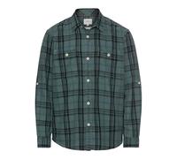 camel active Men's Herren Karohemd aus Reiner Baumwolle Dunkelgrün, Menswear-s Shirt, Dark Green, S