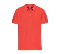 camel active Men's Short Sleeve Cotton Polo Shirt, red, L