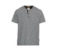 Camel Active Men's Short Sleeve Henley T-Shirt with Button Placket, Dark Blue (Navy), 4XL