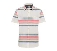 camel active Men's Short-Sleeved Shirt Made from a Linen-Cotton Mix, Beige, XL