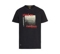 camel active Men's Herren T-Shirt mit Print aus Organic Cotton Dunkelblau, Menswear-3xl, darkblue, 3XL