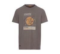 camel active Men's T-Shirt with Print Made from Sustainable Organic Cotton, Gray, M