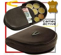 Camel Active Small Coin Purse Wallet Dark Brown Leather Wallet