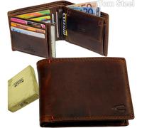 CAMEL ACTIVE Vintage Men’s Leather Wallet Purse, Brown, Credit Card