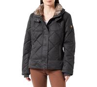 camel active Women's Blouson with Stand-Up Collar in Vintage Look, black, 42