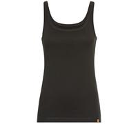 camel active Women's Damen Basic Top aus Reiner Baumwolle Schwarz, Womenswear-l T-Shirt, Black, L