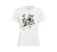 camel active Women's Damen Halbarm T-Shirt aus Nachhaltigem Organic Cotton Weiß, Womenswear-XXL Polo, White