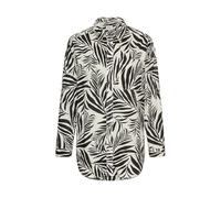 camel active Women's Damen Hemdbluse mit Blumenprint aus Baumwolle Schwarz, Womenswear-XL Blouse, Black