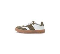 camel active Women's Damen Sneaker aus Leder Grün, Womenswear-42 Snow Shoe, Green, 9 UK