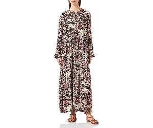 camel active Women's Dress, Multicolour All-Over Print, L