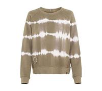 camel active Women's Sweatshirt with tie-dye Effect Sweater, Khaki, XS