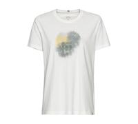 camel active Women's Damen T-Shirt mit Print aus Nachhaltigem Organic Cotton Weiß-grau, Womenswear-s, White-Grey, S