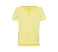 camel active Women's V-Neck T-Shirt Made of Organic Cotton, Limoncello, XXL