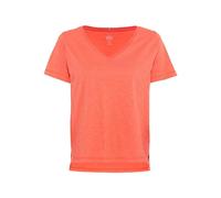 camel active Women's V-Neck T-Shirt Made of Organic Cotton, Melon, S