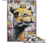 Camel Art Jigsaw Puzzles for Adults, Suitable for Ages 14 And Up Family Fun It Is Ideal As A Gift for The Whole Family (26x38cm)