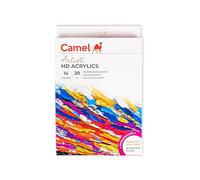 Camel Artist HD Acrylic Colour Set 20ml, 14 Shades (Multicolour)