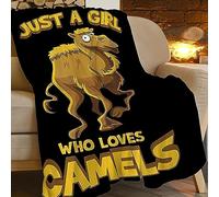 Camel Blanket for Camel Lovers Cozy Soft Funny Camel Animal Throw Blanket for Women Girls Plush Warm Desert Camel Stuff Decor Fleece Flannel Gifts Blankets for Kids Adults 50"x40"