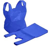 Camel Blue 1000 Strong Blue Large Vest Carrier Bags - 11" x 17" x 21", 24mu Plastic, Eco Friendly & Recyclable