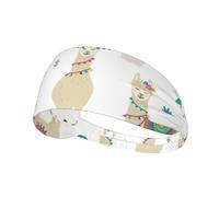 Camel Cactus Print Printed Hairband Sport Hairband, Stretchy Wide Hairband, Unisex Casual Hairband