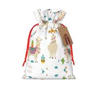 Camel Cactus Printing Practical Christmas Bag With Drawstring,4.7x6.9 Inch For Christmas Halloween