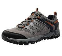 CAMEL CROWN Hiking Shoes Men Breathable Non-Slip Sneakers Lightweight Low Top for Outdoor Trailing Trekking Walking, Grey, 7 UK