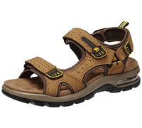 CAMEL CROWN Men's Leather Sandals for Hiking Walking Beach Treads Water Athletic Outdoor with Premium Air Cushion | Waterproof, Camel-0157,