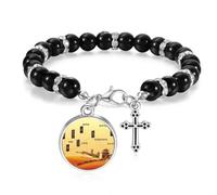 Camel Desert Along The Way to The Silk Road Map Beaded Bracelet Boho Jewelry